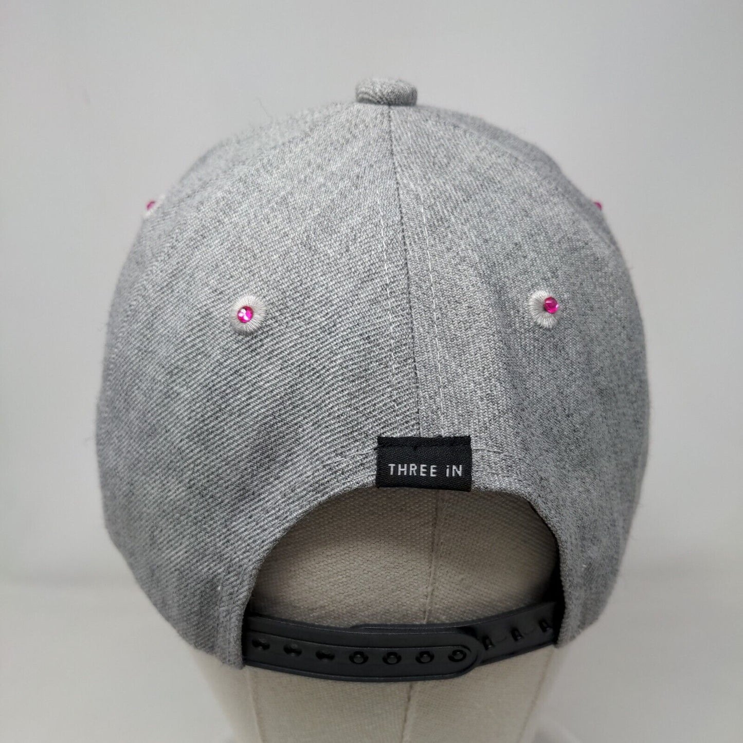Mrs. Always Right Snapback Hat Gray One Size Rhinestone Three In 6 Panel