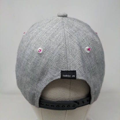 Mrs. Always Right Snapback Hat Gray One Size Rhinestone Three In 6 Panel