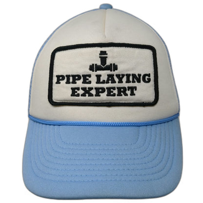 Spirit Trucker Hat Blue One Size Pipe Laying Expert Mesh Foam Snapback Rope