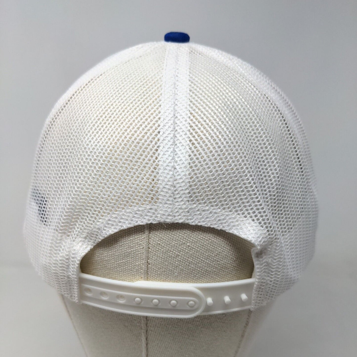 Port Authority Men's Snapback Mesh Back Hat Blue Embroidered Freshly Dairy
