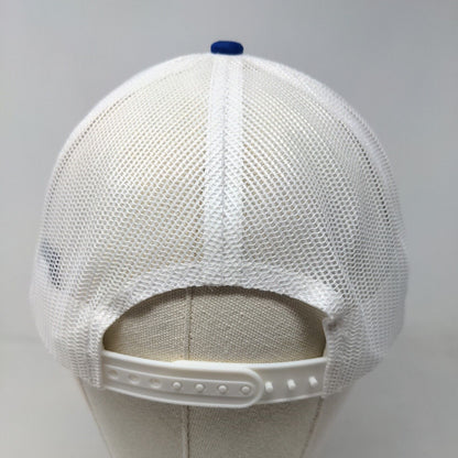 Port Authority Men's Snapback Mesh Back Hat Blue Embroidered Freshly Dairy