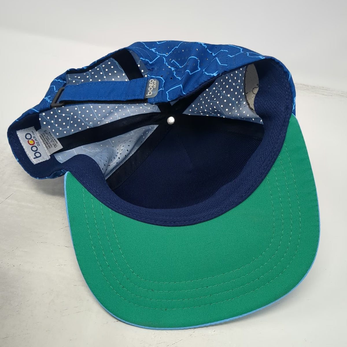 BOCO Gear 5 Panel Hat Blue One Size Strapback California Coast 500 Run Local