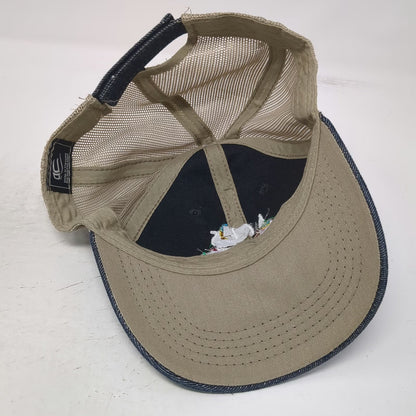 Outdoor Baseball Cap Blue One Size Mesh Back Denim Strapback Boutique Arrow Hat