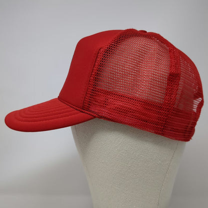 Cameo Trucker Hat Red One Size CAL Ranch Stores Mesh Snapback Foam Front Rope