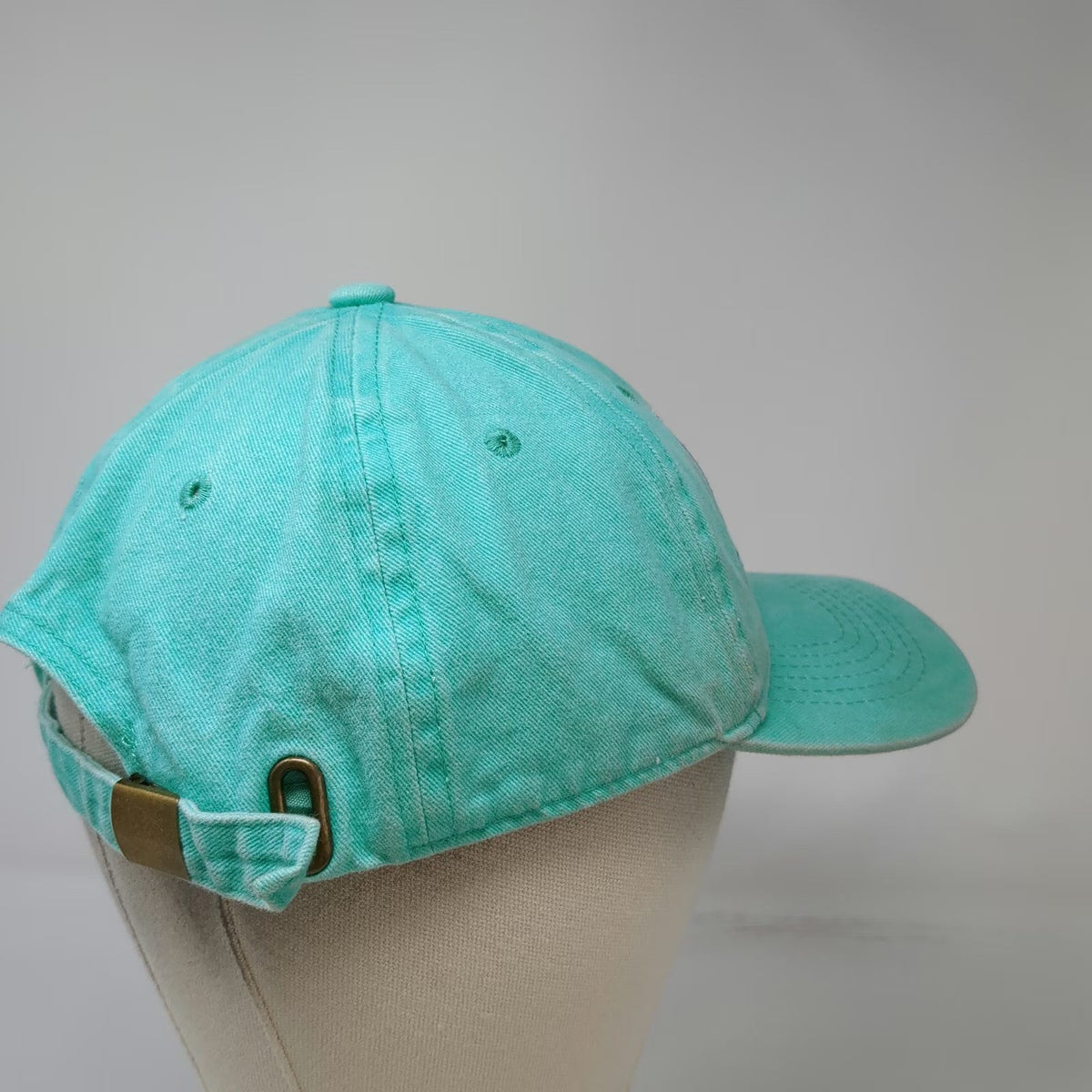 Riverbed Threads Baseball Cap Blue One Size Orange Beach OB Strapback Hat Cotton