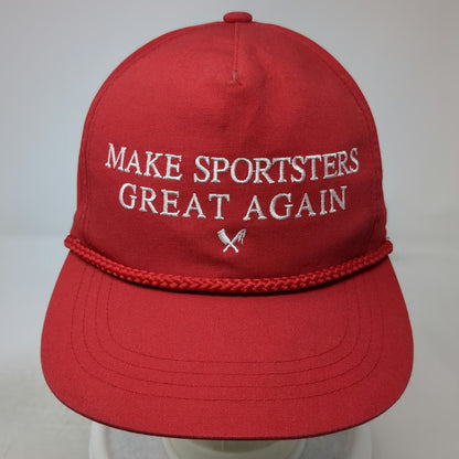 Yupoong 5 Panel Red One Size Make Sportsters Great Again Cleaver Snapback Hat