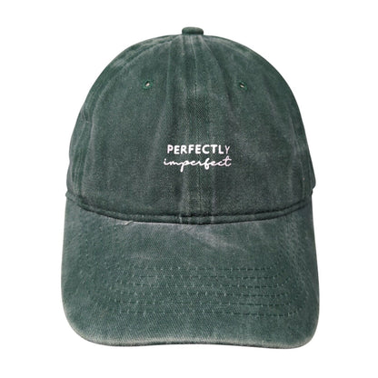 Perfectly Imperfect Slideback Hat Green One Size Adjustable 6 Panel Shanxiu