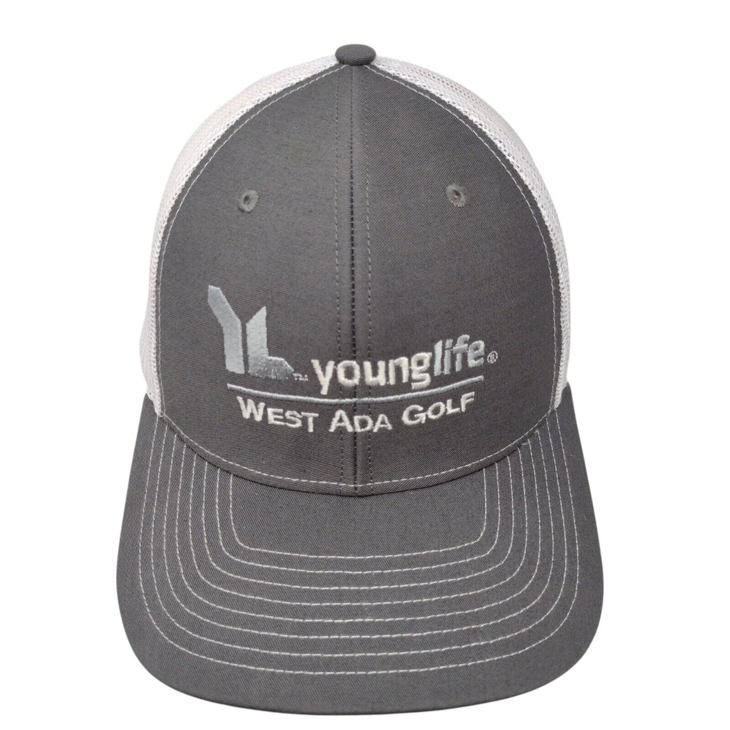 Young Life West ADA Golf Snapback Trucker Hat Gray OSFA Mesh Back