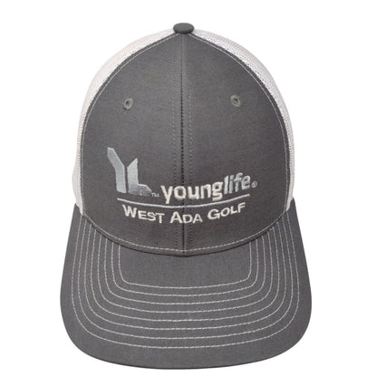 Young Life West ADA Golf Snapback Trucker Hat Gray OSFA Mesh Back