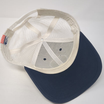 The North Face Snapback Trucker Hat Blue One Size Mesh Back Colorblock