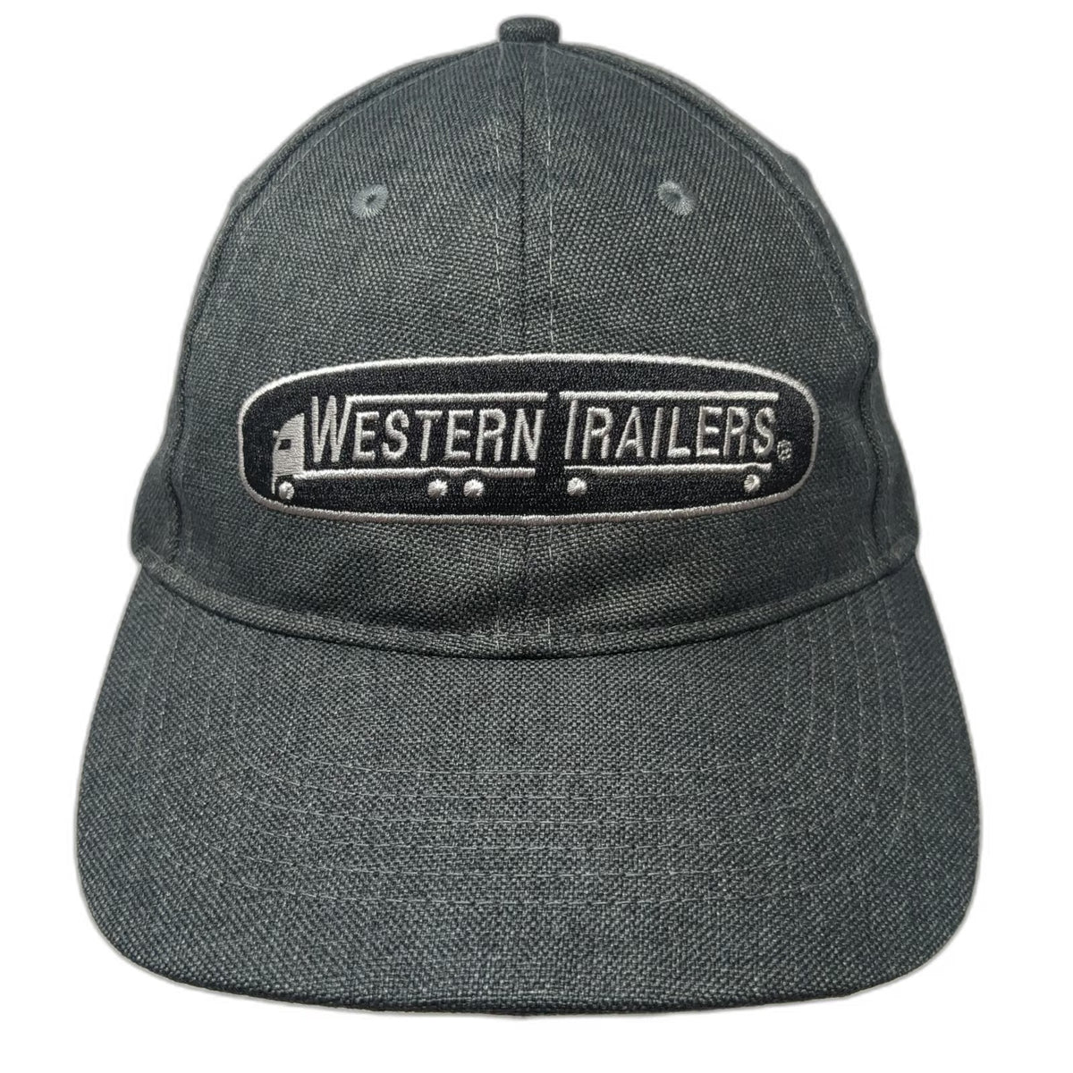 Western Trailers Baseball Cap Gray One Size Slideback Graphic Logo Trucking Hat