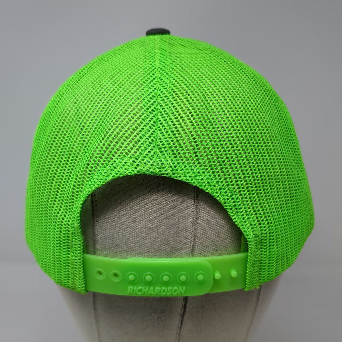 Richardson CWI Logo Trucker Hat Gray Green One Size Mesh Snapback Style 112