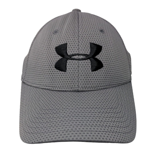 Under Armour Fitted Hat Gray M/L Embroidered Breathable Vented Holes