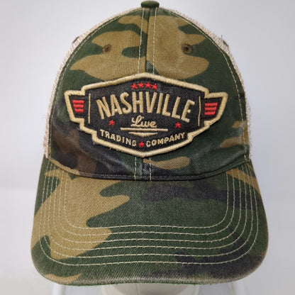 Legacy Trucker Hat Green Beige One Size Nashville Camo Mesh Snapback Patch