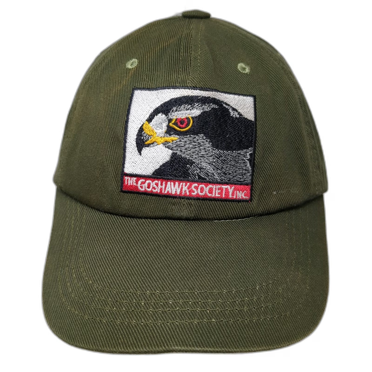 Goshawk Society Inc Embroidered Patch Green One Size Baseball Cap Hat Bird
