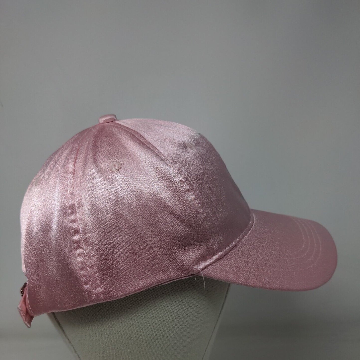 Unbranded Slideback Hat Pink One Size Adjustable Solid Blank 6 Panel
