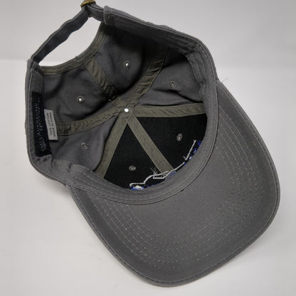 Steamliner Aquatics Slideback Hat Gray One Size Adjustable Embroidered Cotton