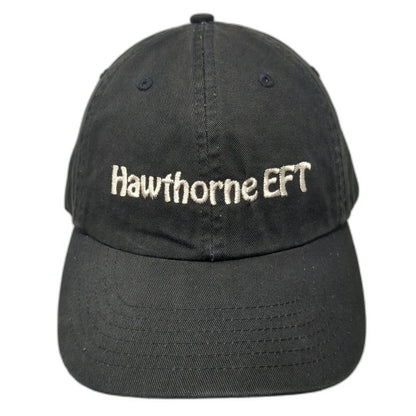 Hawthorne EFT Embroidered Black Baseball Cap One Size Slideback Cotton Twill Hat