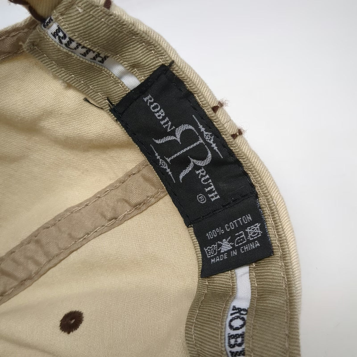 Robin Ruth 5 Panel Hat Beige Brown One Size Chicago City Original Thick Stitch