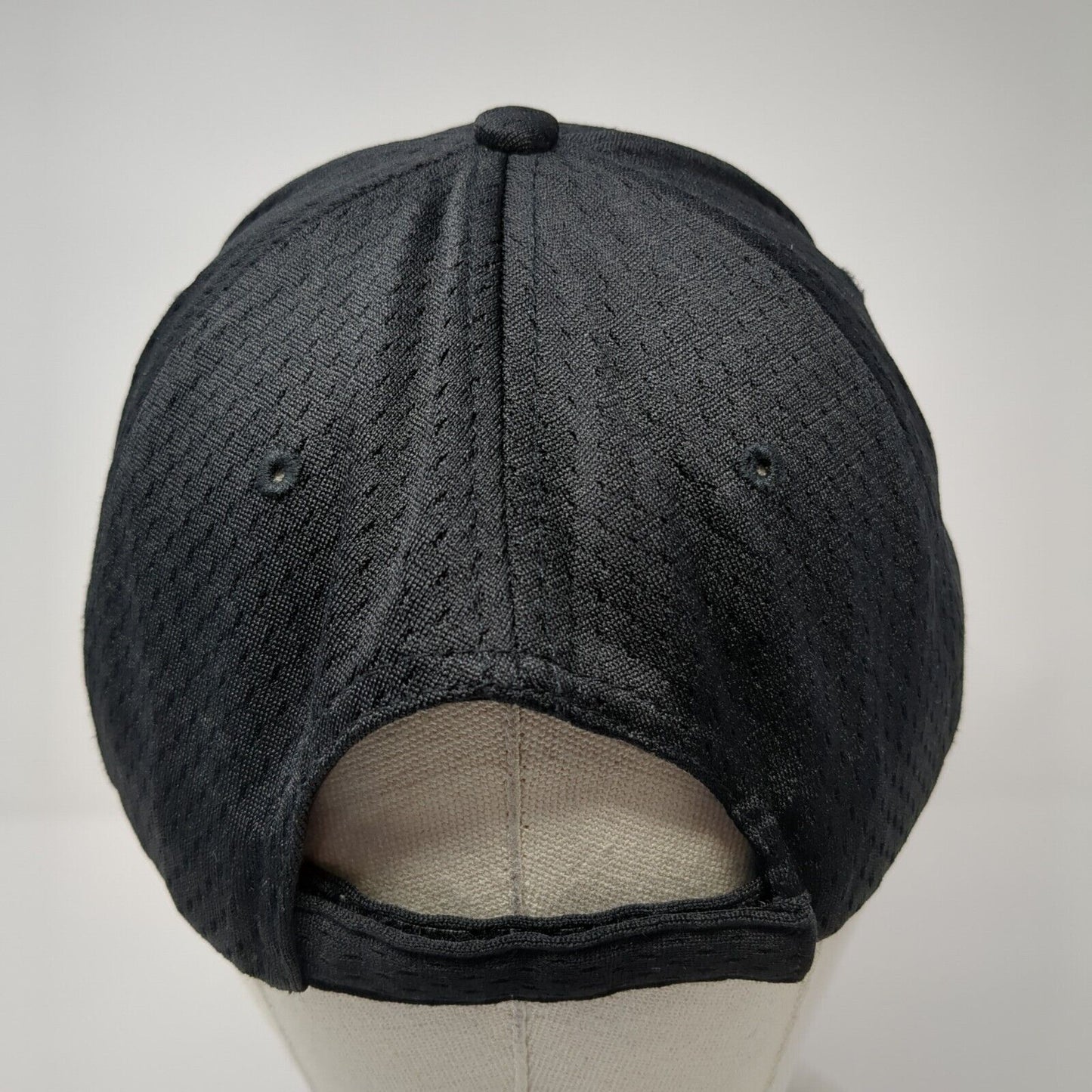 W Strapback Hat Black One Size Adjustable Embroidered 6 Panel Port Authority