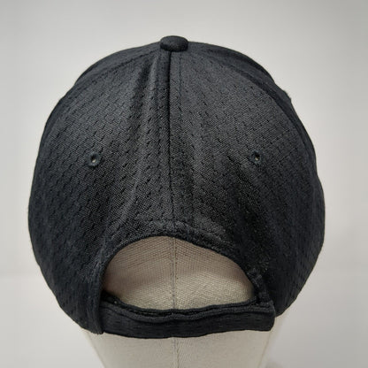 W Strapback Hat Black One Size Adjustable Embroidered 6 Panel Port Authority