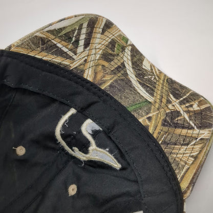 Ducks Unlimited Baseball Cap One Size Brown Green Camo Reeds Embroidery Hat