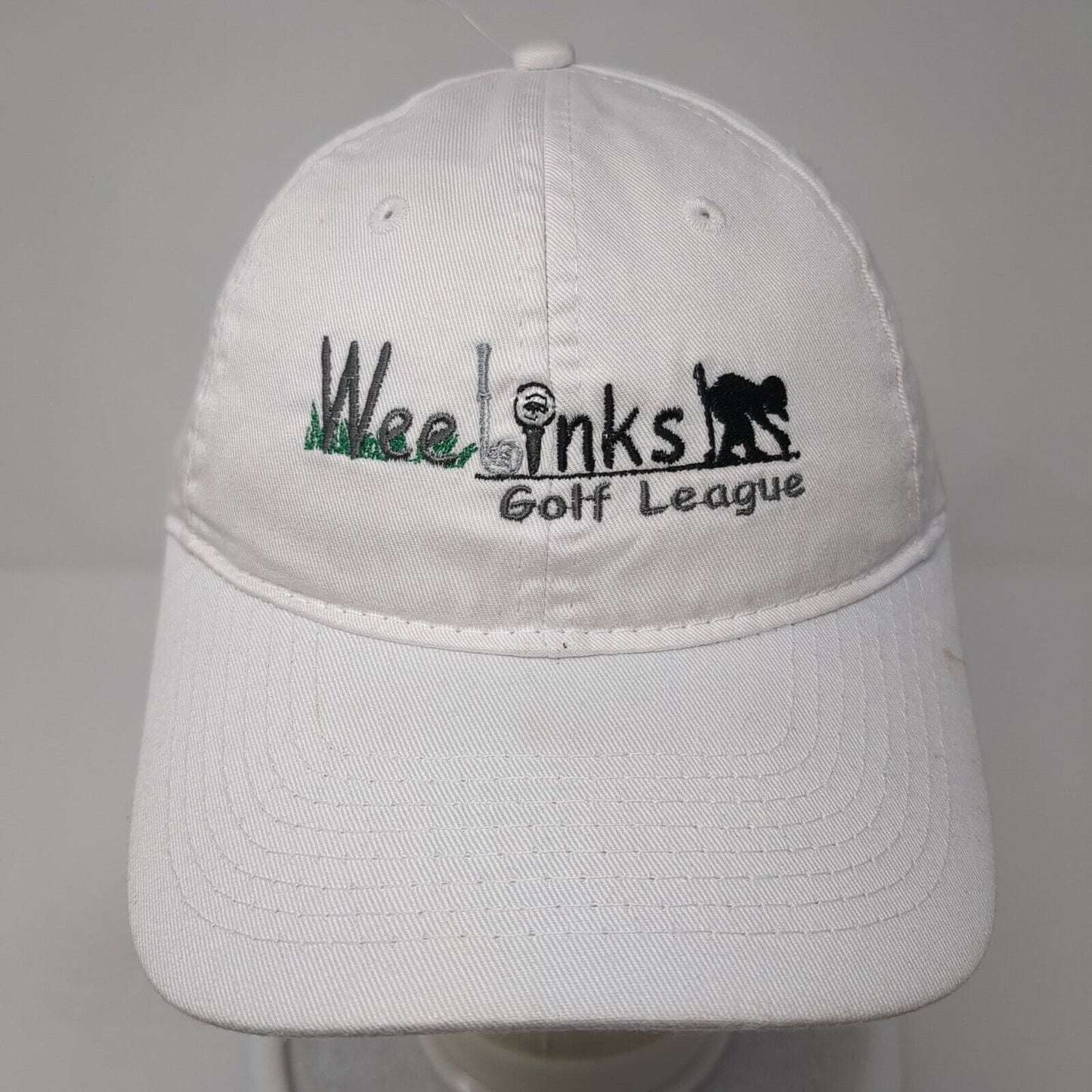 Wee Links Golf League Strapback Hat White One Size Adjustable 6 Panel