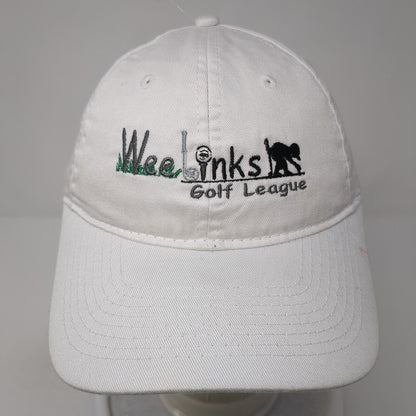 Wee Links Golf League Strapback Hat White One Size Adjustable 6 Panel