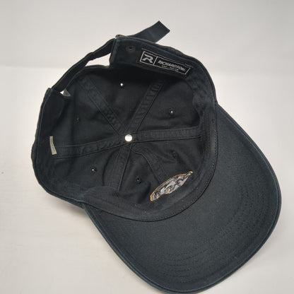 Richardson Slideback Baseball Cap Black Large Adjustable Embroidered 6 Panel