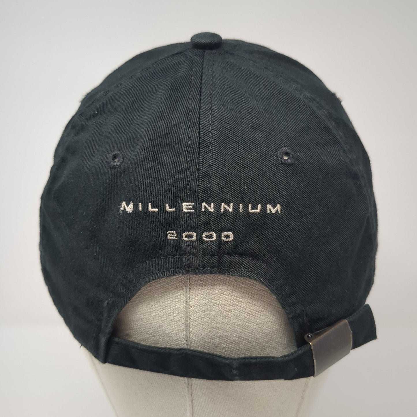 O2N Old Navy Millennium 2000 Baseball Cap Black Large Adjustable Embroidered