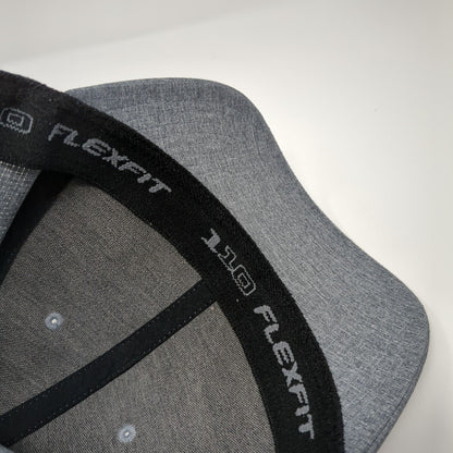 Yupoong Snapback Hat Gray One Size Adjustable 110 Flexfit Tech Blank Polyester