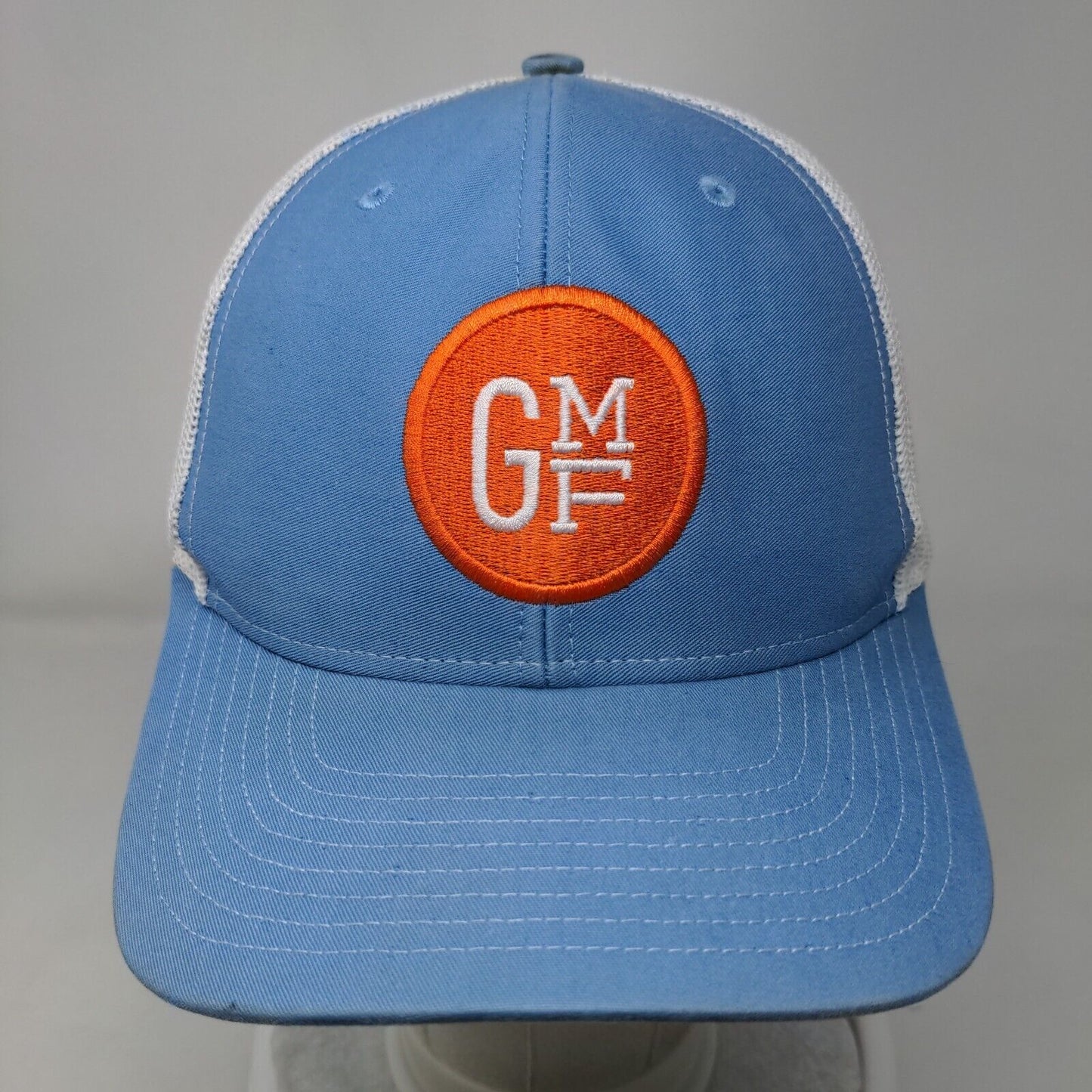 GMF Snapback Mesh Back Trucker Hat Blue One Size Colorblock Richardson