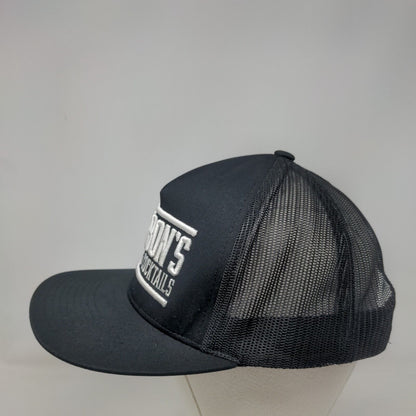 Bourbon's Kitchen & Cocktails Snapback Trucker Hat Black One Size Yupoong