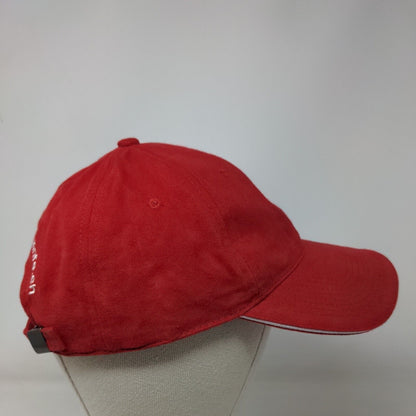 White Cross Switzerland Slideback Hat Red One Size Embroidered Adjustable
