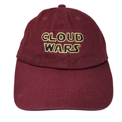 Cloud Wars Slideback Hat Red Burgundy One Size Embroidered 6 Panel