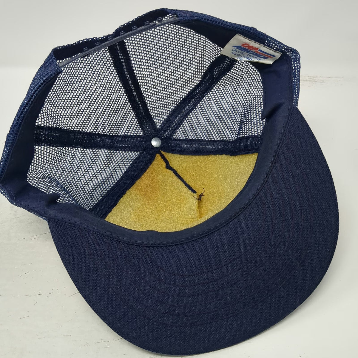 Cap America Trucker Hat Blue One Size Huskey Auto Electric Boise Idaho Snapback