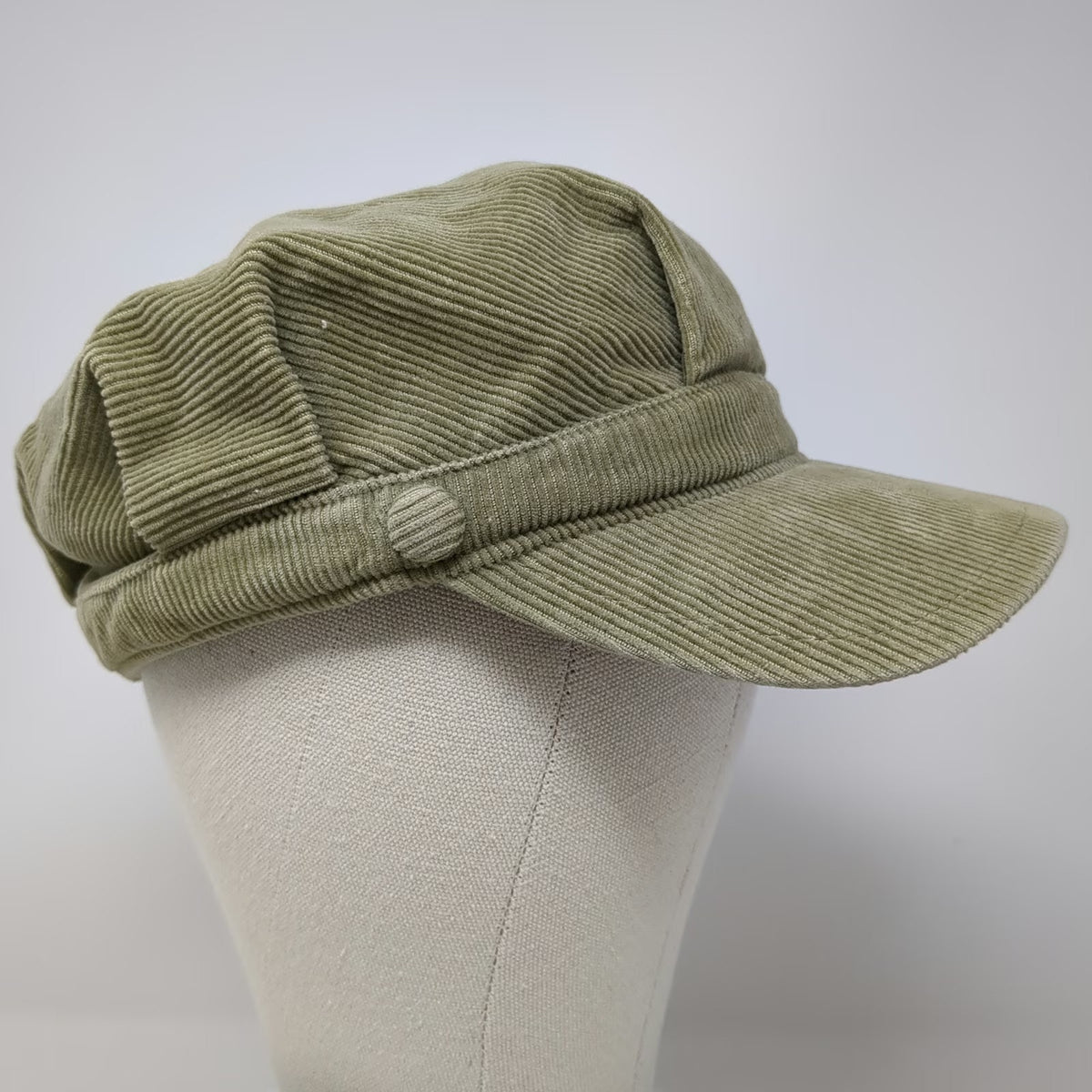 Pistil Army Cap Green One Size Cotton Corduroy Striped Lining Cadet Comfort Hat