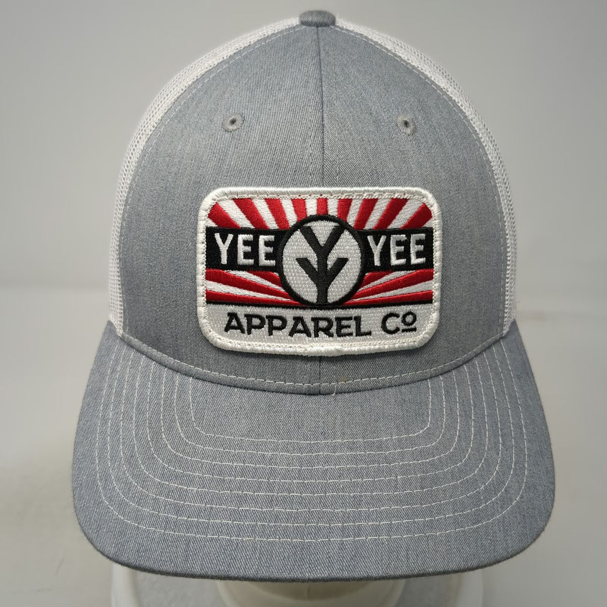Richardson Trucker Hat Gray One Size Yee Yee Apparel Co Mesh Back Snapback Patch