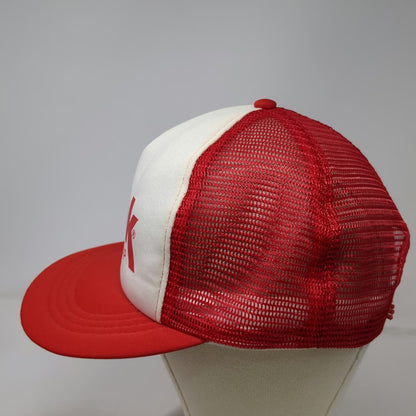 Tyvek Trucker Hat Red White One Size Housewrap Mesh Snapback Construction