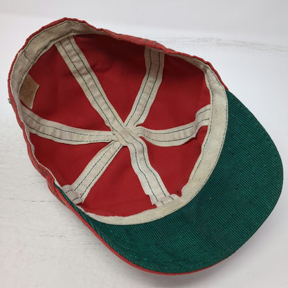 Landry Cap Baseball Cap Red 7 1/8 Fitted Contrast Stitch Green Underbrim Hat