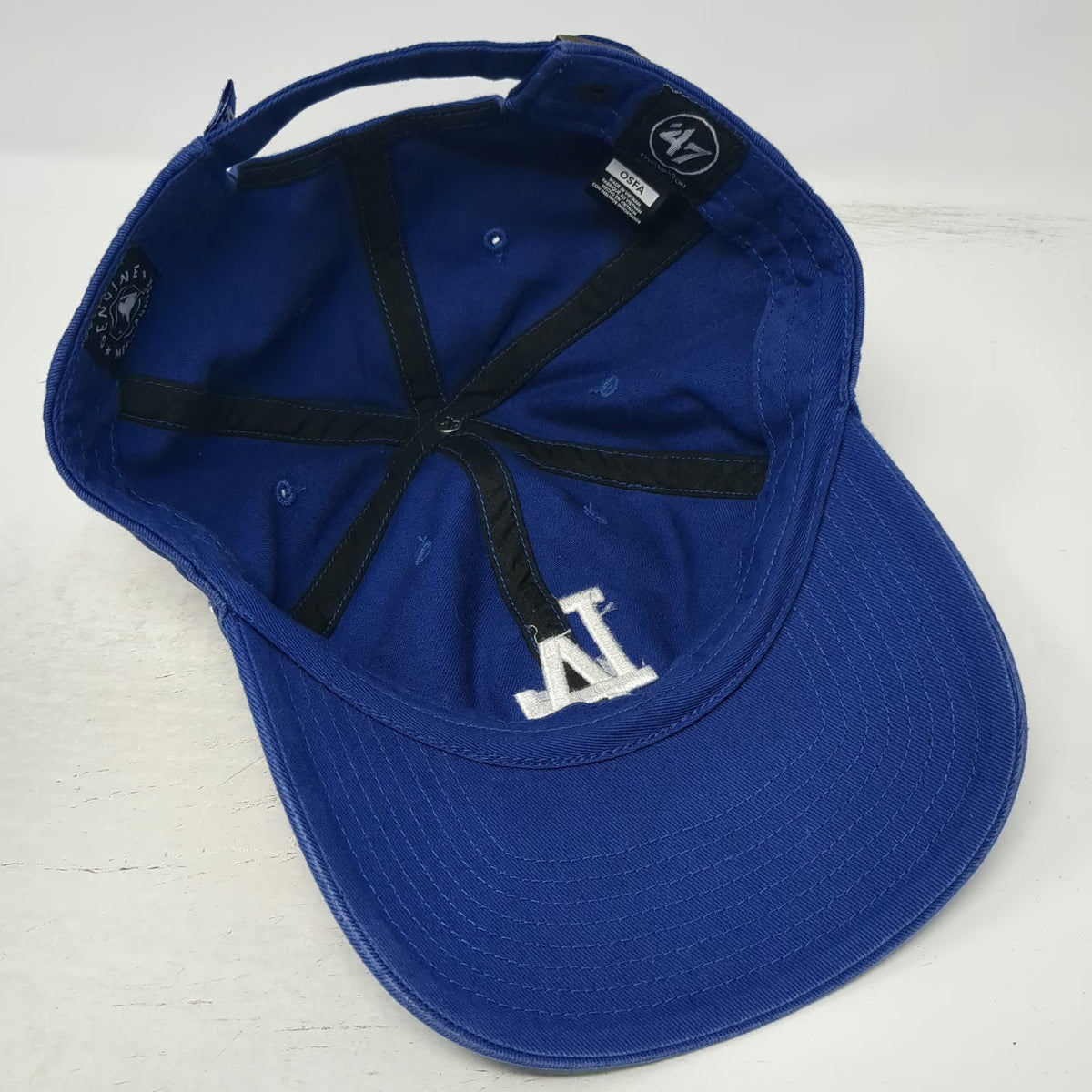'47 MLB Los Angeles Dodgers Baseball Cap Blue One Size Slideback Embroidered Hat