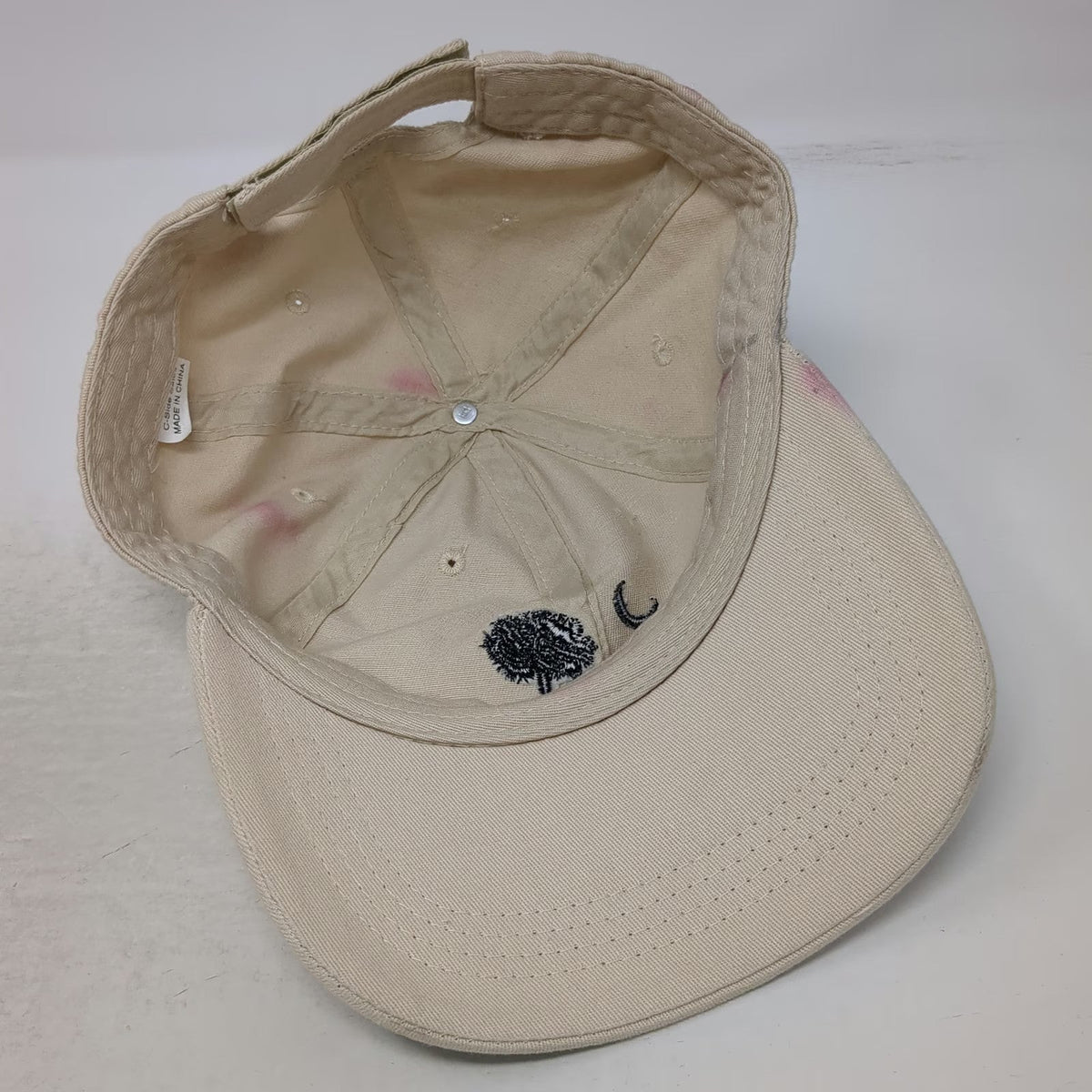 C-Side Sales Baseball Cap Beige One Size Strapback Palmetto Moon Hilton Head Hat