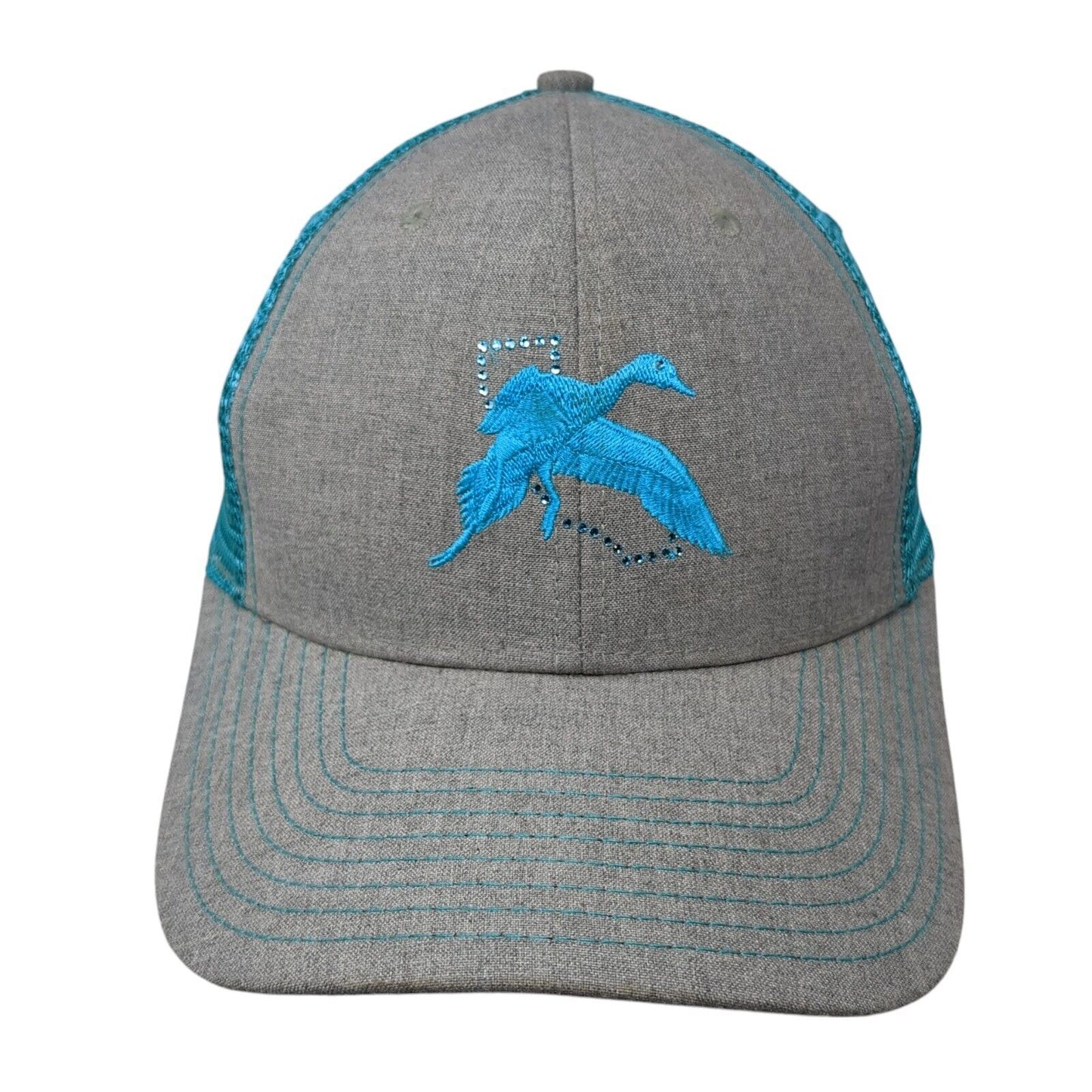 Cal Waterfowl Strapback Trucker Hat Multi One Size Mesh Back Rhinestone