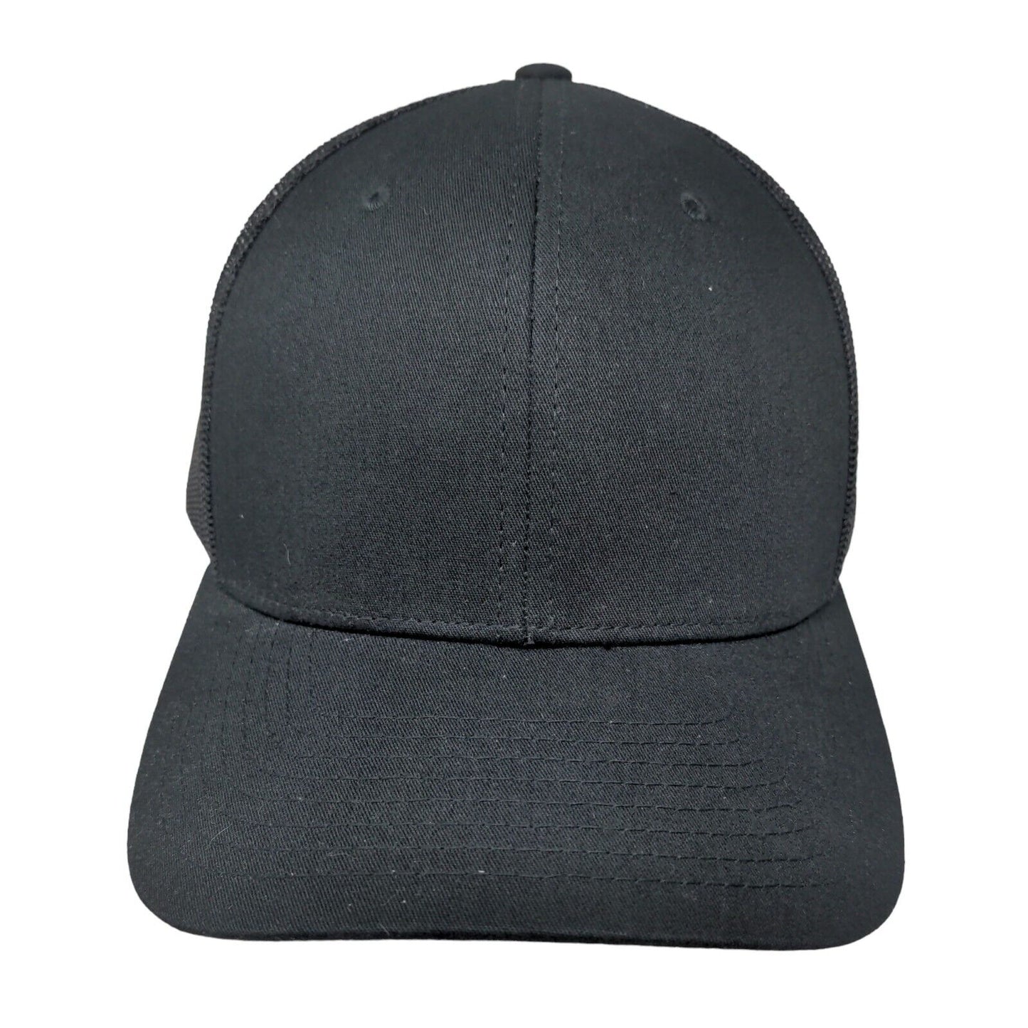 Richardson Snapback Mesh Back Trucker Hat Black One Size Solid Blank