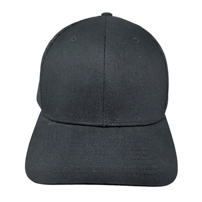 Richardson Snapback Mesh Back Trucker Hat Black One Size Solid Blank