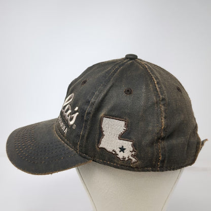 Cabela's Baseball Cap Brown OSFM Gonzales Louisiana Embroidered Strapback Hat