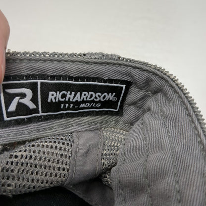 Richardson Trucker Hat Black L Salmon Idaho Embroidered Blue Bird Mesh