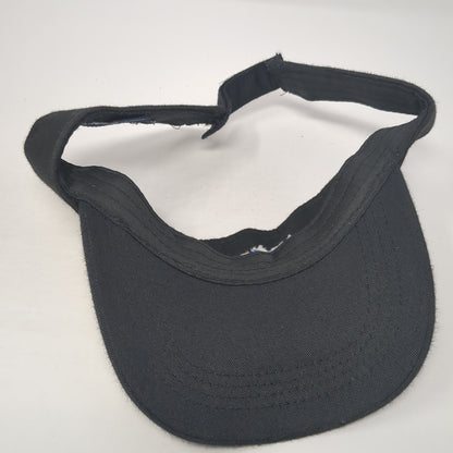 Mini Mart Sun Visor Hat Black One Size Adjustable Strap Embroidered Hit Wear