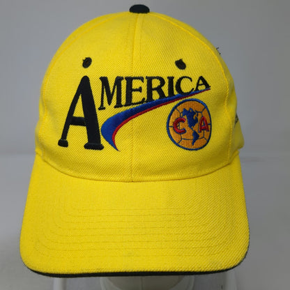 B.T.C. Club America Soccer Baseball Cap Yellow One Size Strapback Mexico Hat