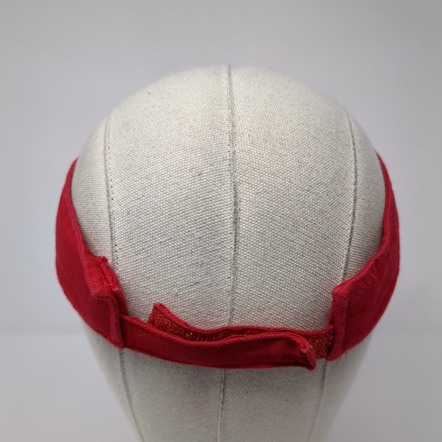 Trojans Strapback Sun Visor Hat Red One Size Adjustable Embroidered Sportsman